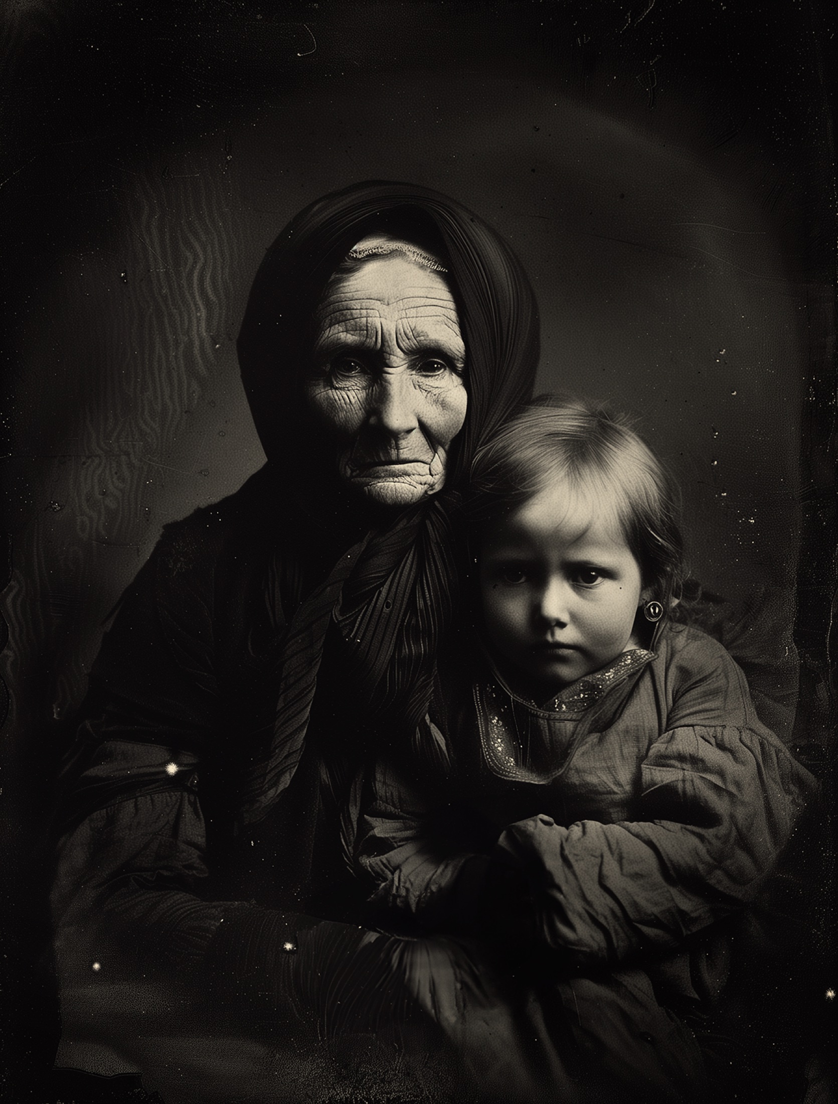 Edith and Clara Mayhew, 1867