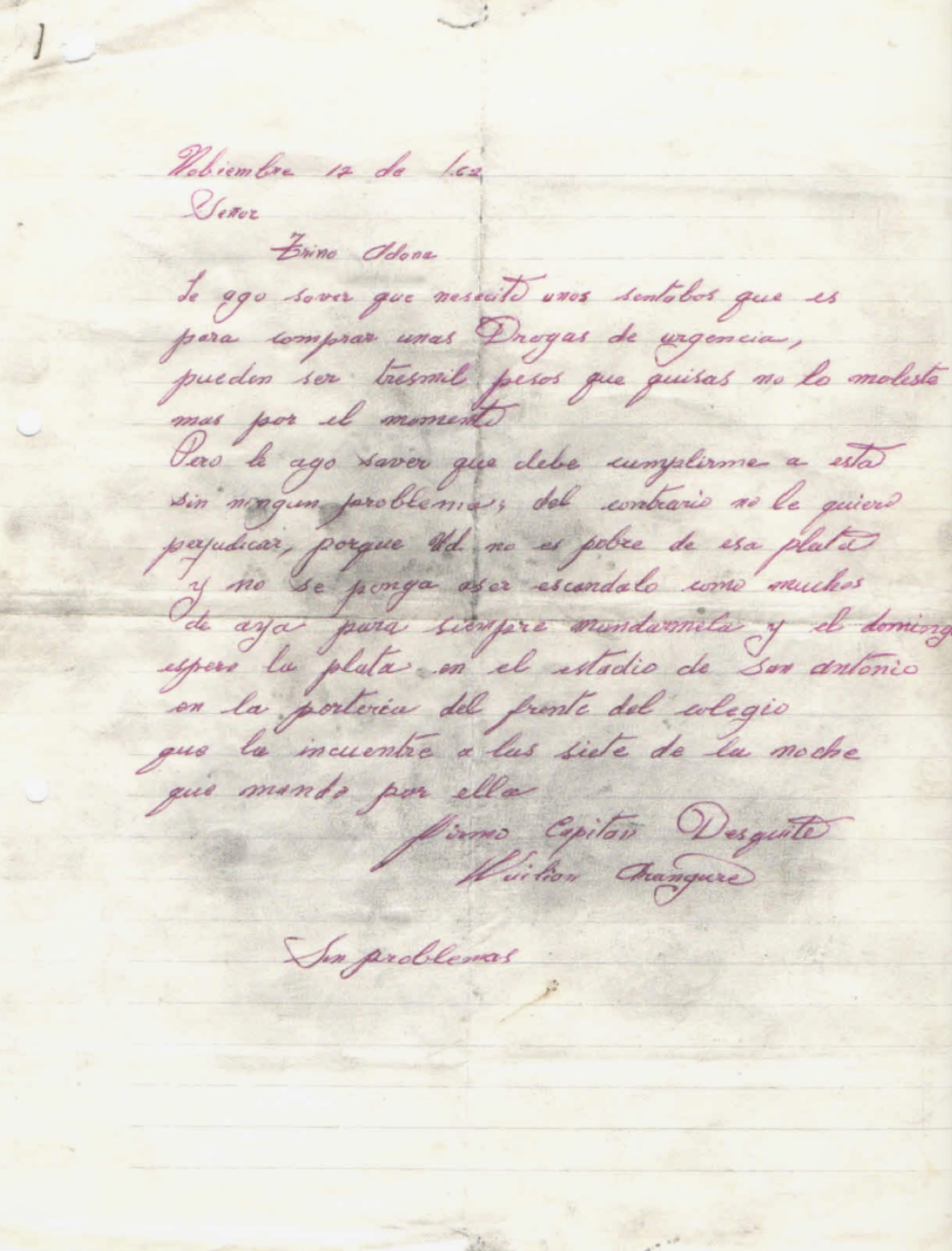 Historical archive document
